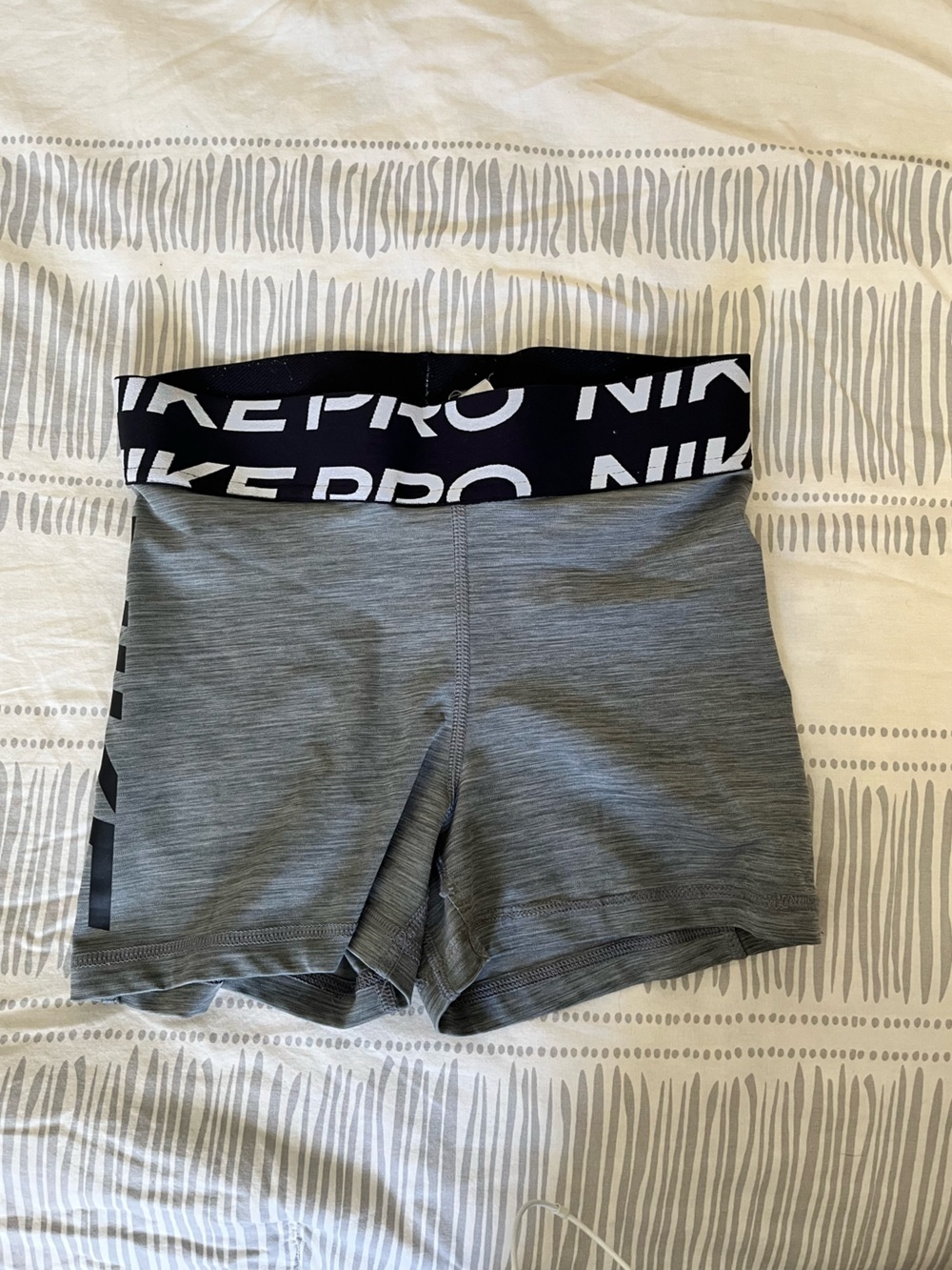 Nike Pro Gray and Black Women's Training Shorts